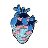 19style Anatomical Heart Enamel Pins Medical Anatomy Brooch Heart Neurology Pins for Doctor and Nurse Lapel Pin Bags Badge Gifts