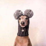 Mtcytea Super cute hand-woven Italian greyhound hat with two pom-poms for pet hats