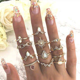 Fashion Ring Sets For Women Vintage Punk Gothic Finger Jewelry Fine Jewelry Wholesale