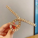 Fashion Gold Silver Hollow Geometric Hair Clips Metal Hair Claw Cross Hairclip Headband Hairpin Hair Crab Women Hair Accessories