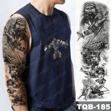 Large Size Waterproof Temporary Tattoo Stickers Prajna Demon Koi Dragon Flash Tatoo Man Body Art Transferable Fake Sleeve Tatto