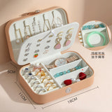 Mtcytea  Jewelry Organizer Display Travel Jewelry Case Boxes Portable Locket Necklace Jewelry Box Leather Storage Earring Ring Holder