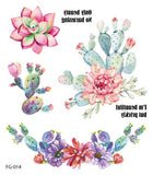 Flower Temporary Tattoos for Women Hand Tattoo Sticker Fashion Body Art Waterproof Arm Fake Tattoo Paper 12X10.5cm