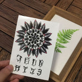 Hand Back Finger Dark Waterproof Temporary Tattoo on Hand Black White Rose Cross Spider Web Fake Tattoo Mandala Tattoo Stickers