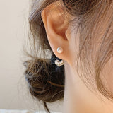 Fashion Stud Earrings For Women White Heart Drip Oil Earrings Pearl Earring Fine Jewelry Wholesale