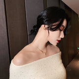 new Simple ladies bamboo shaped pendant Korean women's collarbone chain exquisite gift  fashion jewelry short necklace