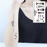 Feather Bird 8 Element Pattern Dandelion Temporary Tattoo Sticker Fake Tattoos for Women Men Body Makeup Waterproof Stickers