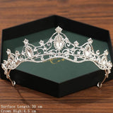 Silver Color Crown and Tiara Wedding Hair Accessories For Women  Crown For Bridal Crystal Rhinestone Diadema Tiaras Bride Crown