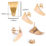 10pcs Stainless Steel Geometric Round Earring Stud Golden hollow Flowers Earrings Base Connectors Linker Diy Making Accessories