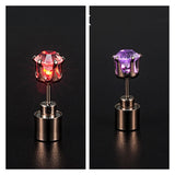 1/2Pcs Light Up LED Bling Ear Stud Earrings Korean of Flash Zircon Ear Earrings Accessories for Party Women Christmas Earrings