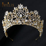 A195 Baroque Wedding Headband Crystal Bridal Crowns and Tiaras Hair Jewelry Accessories Women Rhinestone Headwear Queen Diadem