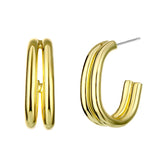 Retro Alloy Metal Round Hoop Earrings for Women Fashion Gold Color Silver Color Bohemian Jewelry Earrings Party Gift