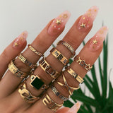 Fashion Ring Sets For Women Vintage Punk Gothic Finger Jewelry Fine Jewelry Wholesale