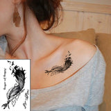 Feather Bird 8 Element Pattern Dandelion Temporary Tattoo Sticker Fake Tattoos for Women Men Body Makeup Waterproof Stickers