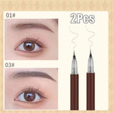 Mtcytea 0.01mm Ultra Fine Eyebrows Pencil Waterproof Sweat-proof Liquid Eyebrow Pen Long Lasting Professional Makeup Eye Cosmetics