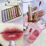 Mtcytea Iced Tea Mirror Lip Glaze Watery Lip Gloss Waterproof Lasting Transparent Jelly Liquid Lipstick Womon Beauty Makeup Lip Cosmetic