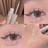 Glass Peach Bright Eye Shadow Stick Shimmer Glitter Highlight Liquid Eye Liner Sequins Lying Silkworm Shiny Eyes Korean Makeup