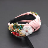 Fabric Rhinestone Tassel Sunflower Flower Exquisite Hair Accessories New European Fashion Hair Accessories 724