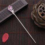 Vintage Chinese Style Hanfu Hair Stick Women Metal Glaze Hair Fork Hair Chopsticks Hairpin Woman Jewelry Hair Clip Accessories