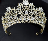 A195 Baroque Wedding Headband Crystal Bridal Crowns and Tiaras Hair Jewelry Accessories Women Rhinestone Headwear Queen Diadem