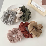 New Knitted Hair Scrunchie Headband for Women Solid Color Velvet Elastic Hair Bands Rings Girls Hair Accessories Headwear