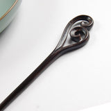 New Ancient Chinese Hairpin Sticks Carving Blackwood Simple Step Shake Vintage Hanfu Dress Wooden Hair Forks Clips Accessories