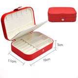 Mtcytea  Jewelry Organizer Display Travel Jewelry Case Boxes Portable Locket Necklace Jewelry Box Leather Storage Earring Ring Holder