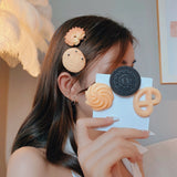 New Version Creative Biscuits Barrette Personality Girls Cute Hairpins  Children Funny Headwear Korean Kids Hair Accessories