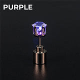 1/2Pcs Light Up LED Bling Ear Stud Earrings Korean of Flash Zircon Ear Earrings Accessories for Party Women Christmas Earrings