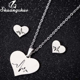 Shuangshuo Stainless Steel Butterfly Animal Jewelry Sets for Women Jewelry Mini Butterfly Necklace Earrings Cute collier Femme