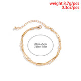 Boho Simple Metal Link Ankle Anklet Bracelet Summer Beach Women Fashion Barefoot Foot Jewelry Accessories Leg Chain New