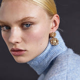 Ztech Za New Style Vintage Dangle Earrings For Women Fashion Crystal Bohemian Statement Metal Fringed Drop Earring Jewelry