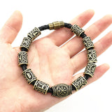 Mtcytea Nostalgia Vikings Accessories Runic Runes Beads Diy Jewelry Mens Womens Viking Bracelet Decoration Bangles With Charms Beads