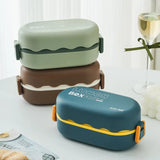 850ML Double-Layer Bento Box Large Capacity Leak-Proof Food Storage Container Sealed Picnic School Office Lunch Box Microwavable