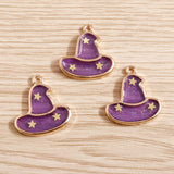 10pcs/lot Enamel Halloween Charms for Jewelry Making Cute Pumpkin Bat Ghost Charms Pendants for Necklaces Earrings DIY Accessory