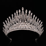 Wedding Crown Gold Silver Color Rhinestone Crystal Diadem Queen Crown Princess Tiaras Bridal Hair Jewelry Party Hair Accessories