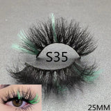 3D Mixed Color Mink Lashes Wholesale Beauty Natural Individual Eyelashes Fluffy Lash Extension mix pink blue dramatic lash