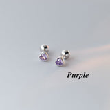 1 Pair Fashion Crystal Love Heart Stud Earrings for Women Trendy Party Wedding Ear Jewelry Gifts