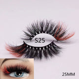 3D Mixed Color Mink Lashes Wholesale Beauty Natural Individual Eyelashes Fluffy Lash Extension mix pink blue dramatic lash