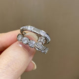 Rings Fashion Women Metal Party Classic Zircon Planet Detachable Jewelry Super Flash Combination Ring