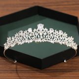 Silver Color Crown and Tiara Wedding Hair Accessories For Women  Crown For Bridal Crystal Rhinestone Diadema Tiaras Bride Crown