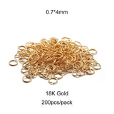 50-200pcs/Lot 3-10mm Stainless Steel Gold Open Jump Rings Split Rings Connector for Jewelry Making Accessories Findings Supplies