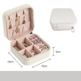 Mtcytea  Jewelry Organizer Display Travel Jewelry Case Boxes Portable Locket Necklace Jewelry Box Leather Storage Earring Ring Holder