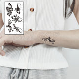 Feather Bird 8 Element Pattern Dandelion Temporary Tattoo Sticker Fake Tattoos for Women Men Body Makeup Waterproof Stickers