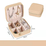 Mtcytea  Jewelry Organizer Display Travel Jewelry Case Boxes Portable Locket Necklace Jewelry Box Leather Storage Earring Ring Holder