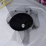 Birdcage Veil Black Veil Headband Wedding Fascinator Face Veils Charming Wedding Veil Hats Net Mask Wedding Accessories