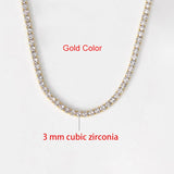 Simple Iced Out Tennis CZ Choker Necklace for Women Men Crystal Short Chain on Neck Hip Hop Trend Accessories Jewelry OHN016