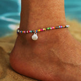 Bohemian Turkish Eyes Beads Anklets For Women Summer Ocean Beach Accessories Evil Eye Pendant Ankle Bracelet Jewelry Gift