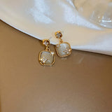 New Women's Luxury Opals Earrings In  Korean Fashion Jewelry Party Girls Temperament Accessories Unusual Earrings