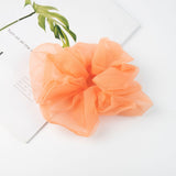 Fashion Big Size Organza Hair Scrunchies for Women Elastic Hair Ties Girls Headwear Ponytail Holder Hair Bands Hair Accessories